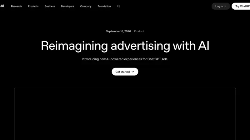OpenAI’s official announcement introducing Sponsored Agents and new ChatGPT Ads tools for advertisers