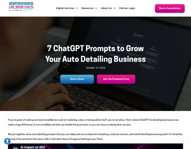 The Detailer’s Roadmap publishes a guide of ChatGPT prompts written specifically for auto-detailing businesses — proof the trade is already adopting AI for the office side, not the wash itself.