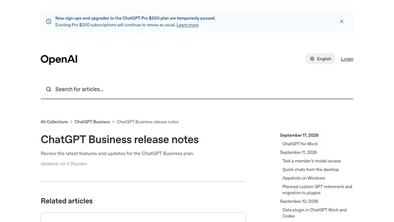 OpenAI’s official launch announcement for ChatGPT for Word inside the Microsoft Marketplace add-in ecosystem