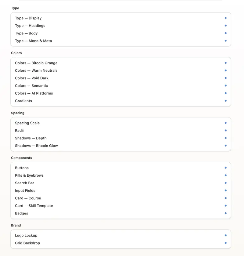 The full design system Claude Design extracted