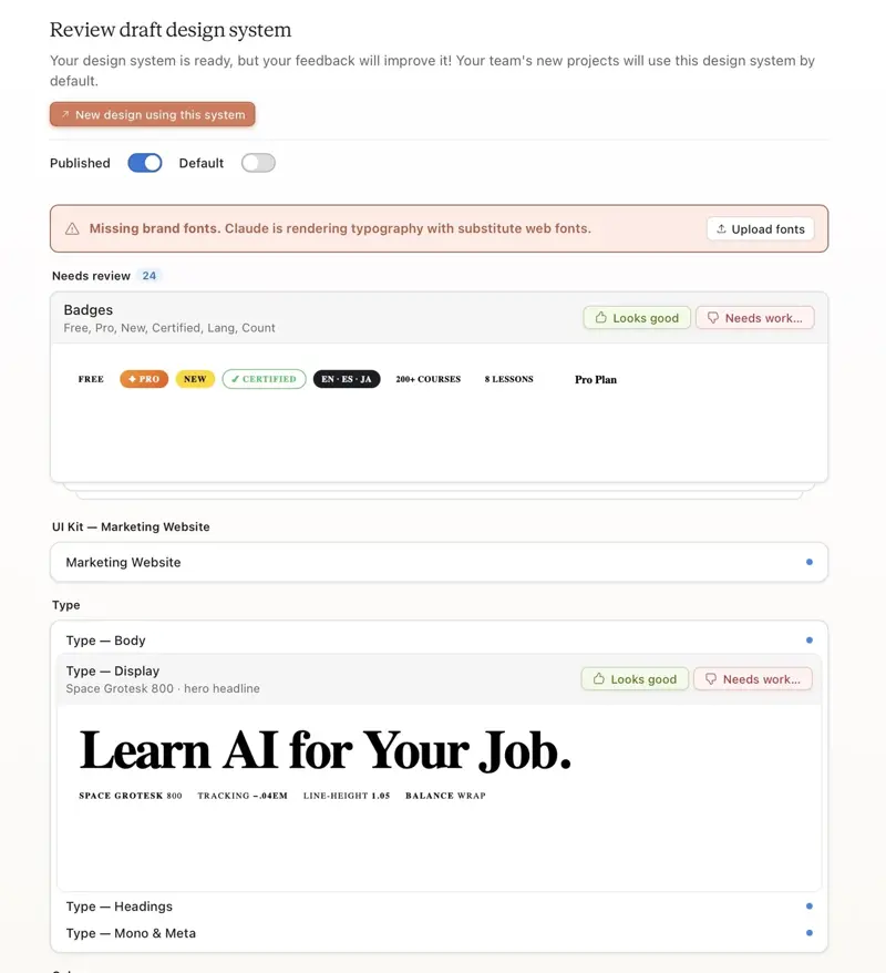 Course cards generated with accurate findskill.ai profession info