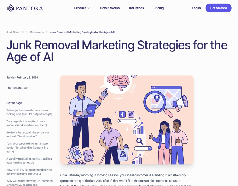 Junk removal marketing in the age of AI-driven customer discovery