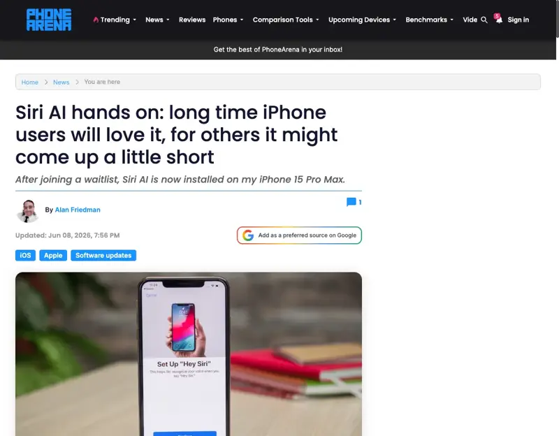 PhoneArena’s Siri AI hands-on review