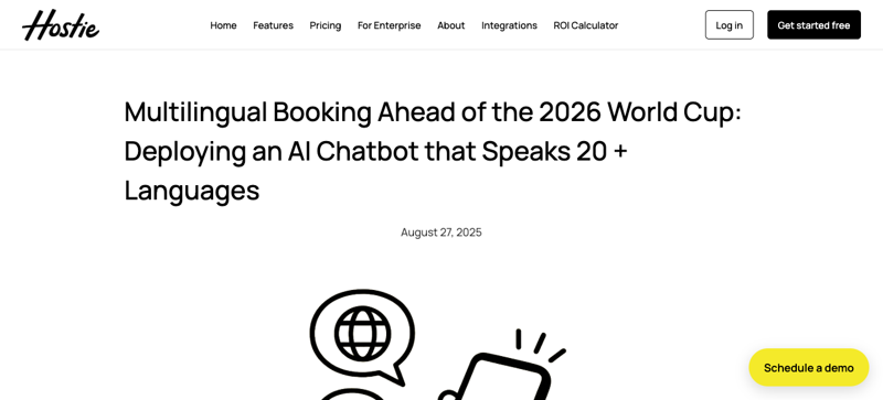 Hostie AI: chatbot multilingüe en 20+ idiomas para el Mundial 2026